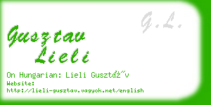 gusztav lieli business card